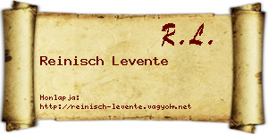 Reinisch Levente névjegykártya